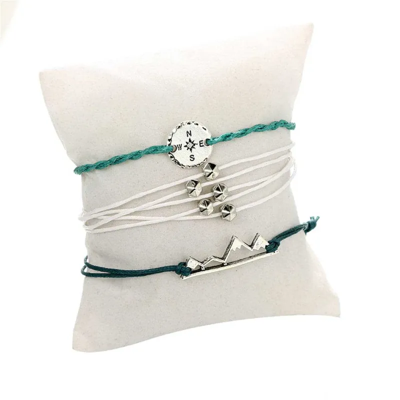 Vibre & Silvertone Mountain Peak Bracelet Set made by Zulily
