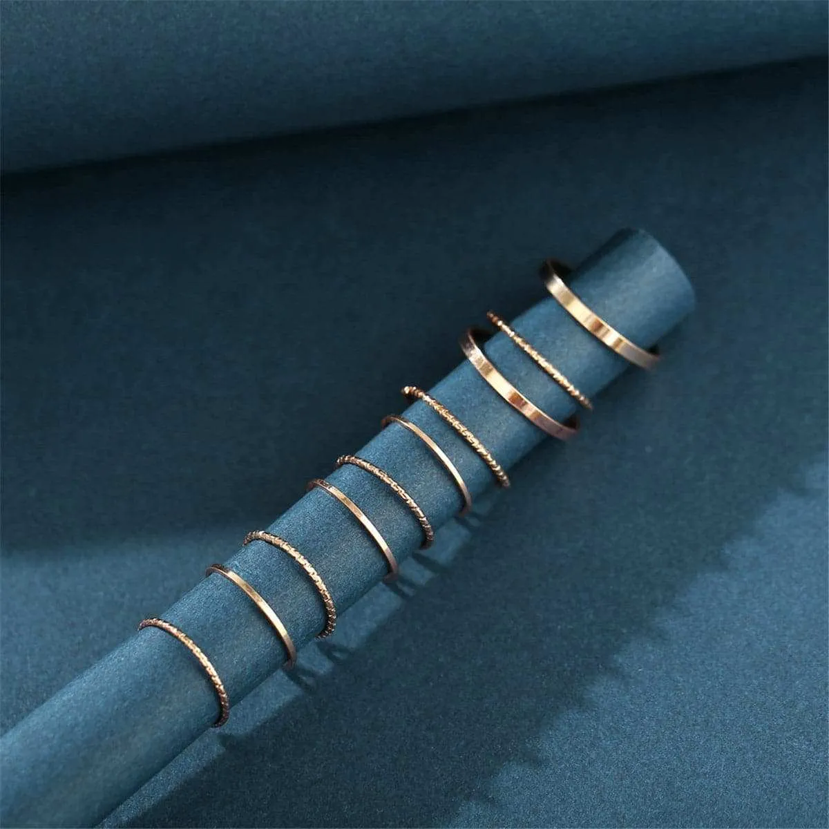 Goldtone Thin Ring Set sold by Zulily product image thumbnail 2