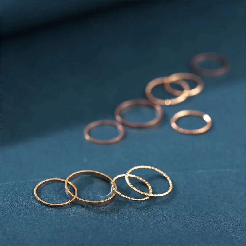 Goldtone Thin Ring Set made by Zulily