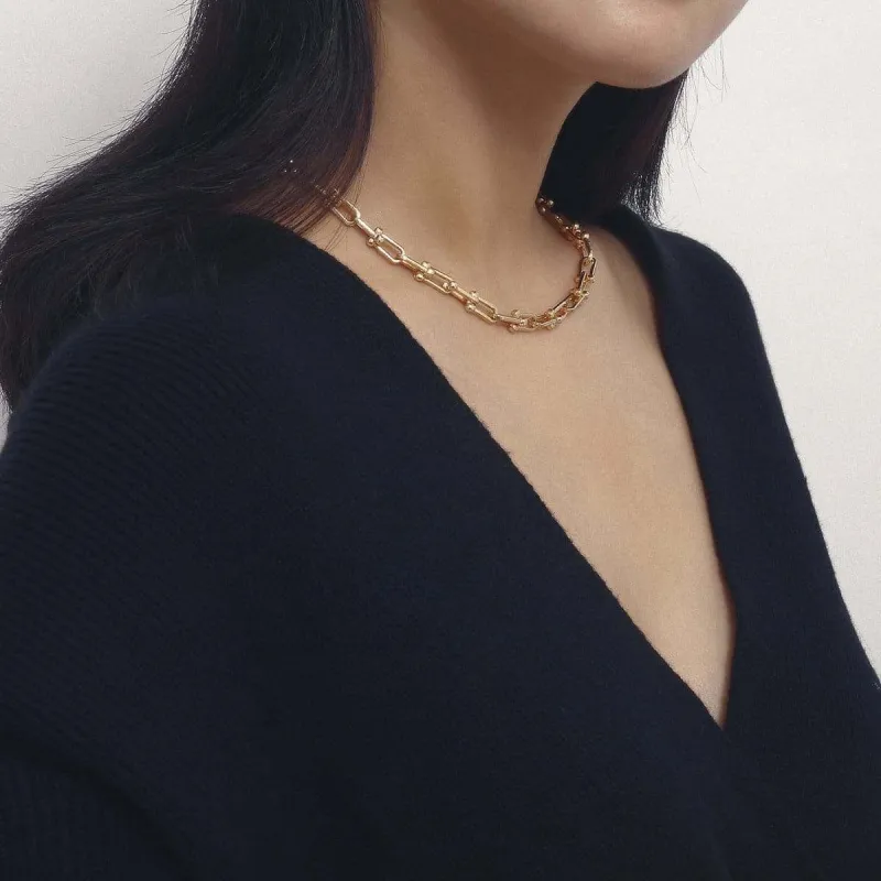 Goldtone Open-Link Choker Necklace made by Zulily