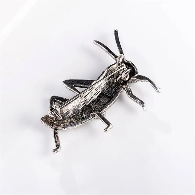 Cubic Zirconia & Silvertone Locust Brooch made by Zulily