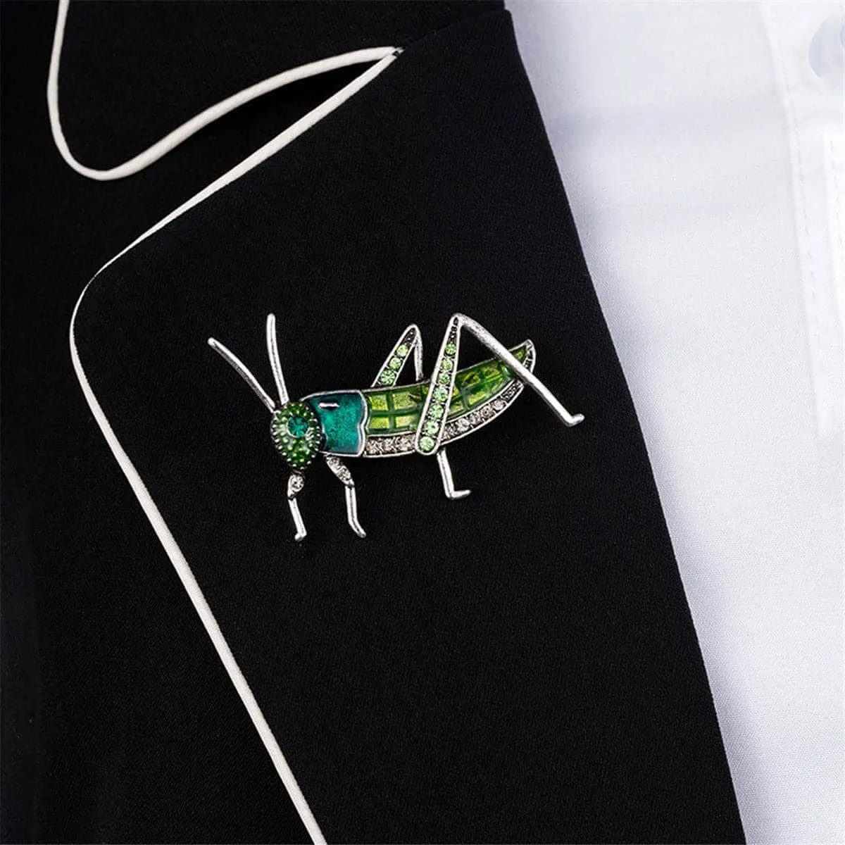 Cubic Zirconia & Silvertone Locust Brooch sold by Zulily product image thumbnail 2