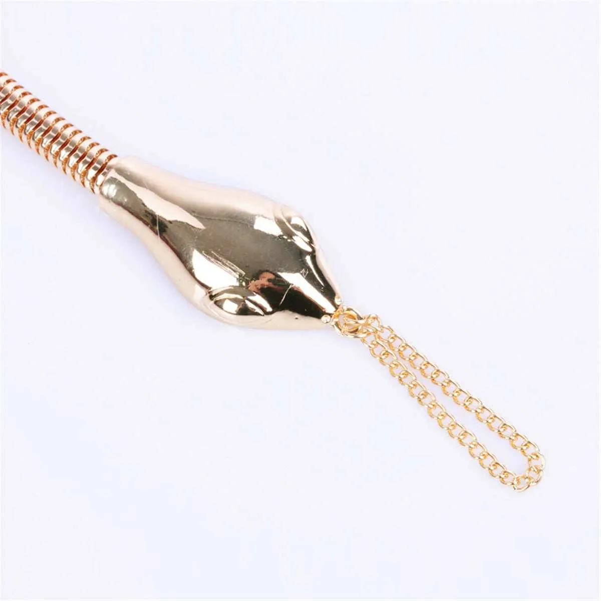 Goldtone Snake Chain Ankle-To-Ring Anklet sold by Zulily product image thumbnail 2