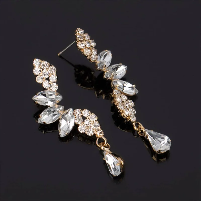 Cubic Zirconia & Crystal Marquise Pear Drop Earrings made by Zulily