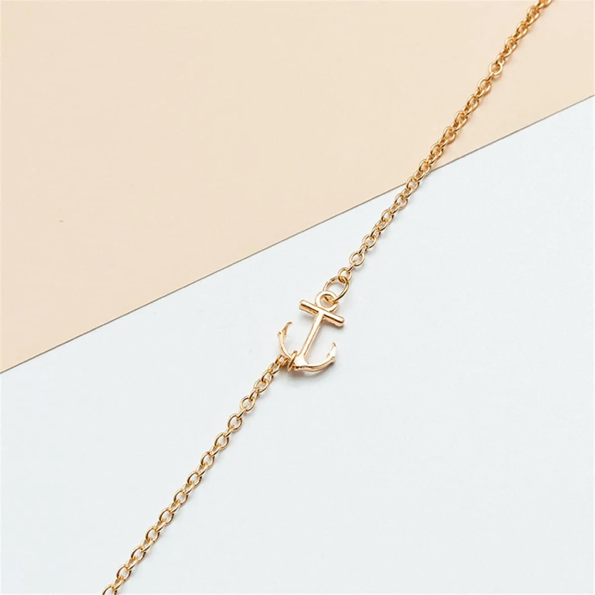 Goldtone Anchor Charm Anklet sold by Zulily product image thumbnail 2