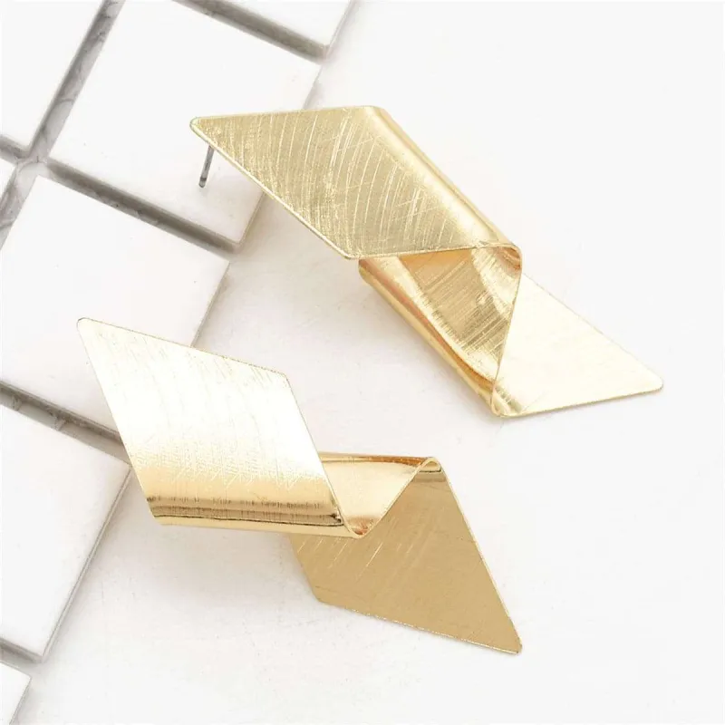 Goldtone Twisted Sequin Stud Earrings made by Zulily