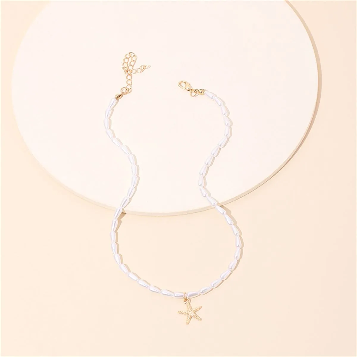 Pearl & Goldtone Beaded Starfish Choker Necklace sold by Zulily