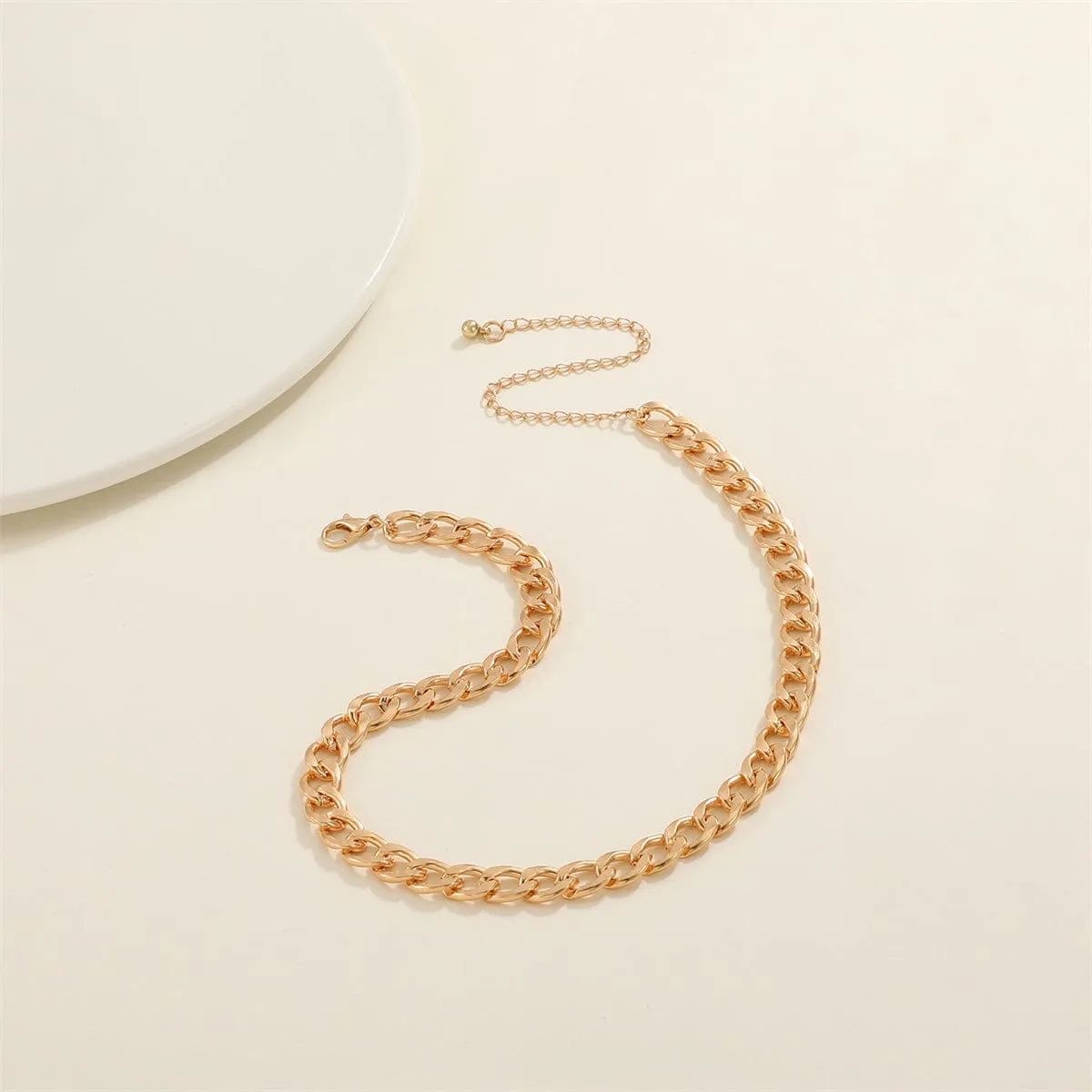 Goldtone Cuban Chain Necklace sold by Zulily product image thumbnail 2