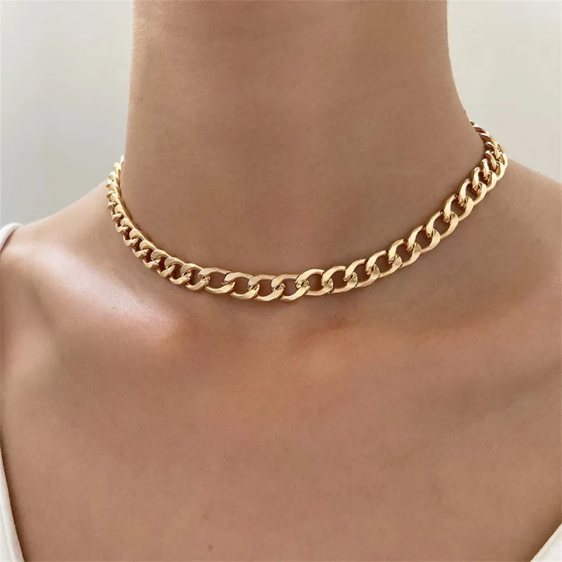 Goldtone Cuban Chain Necklace made by Zulily