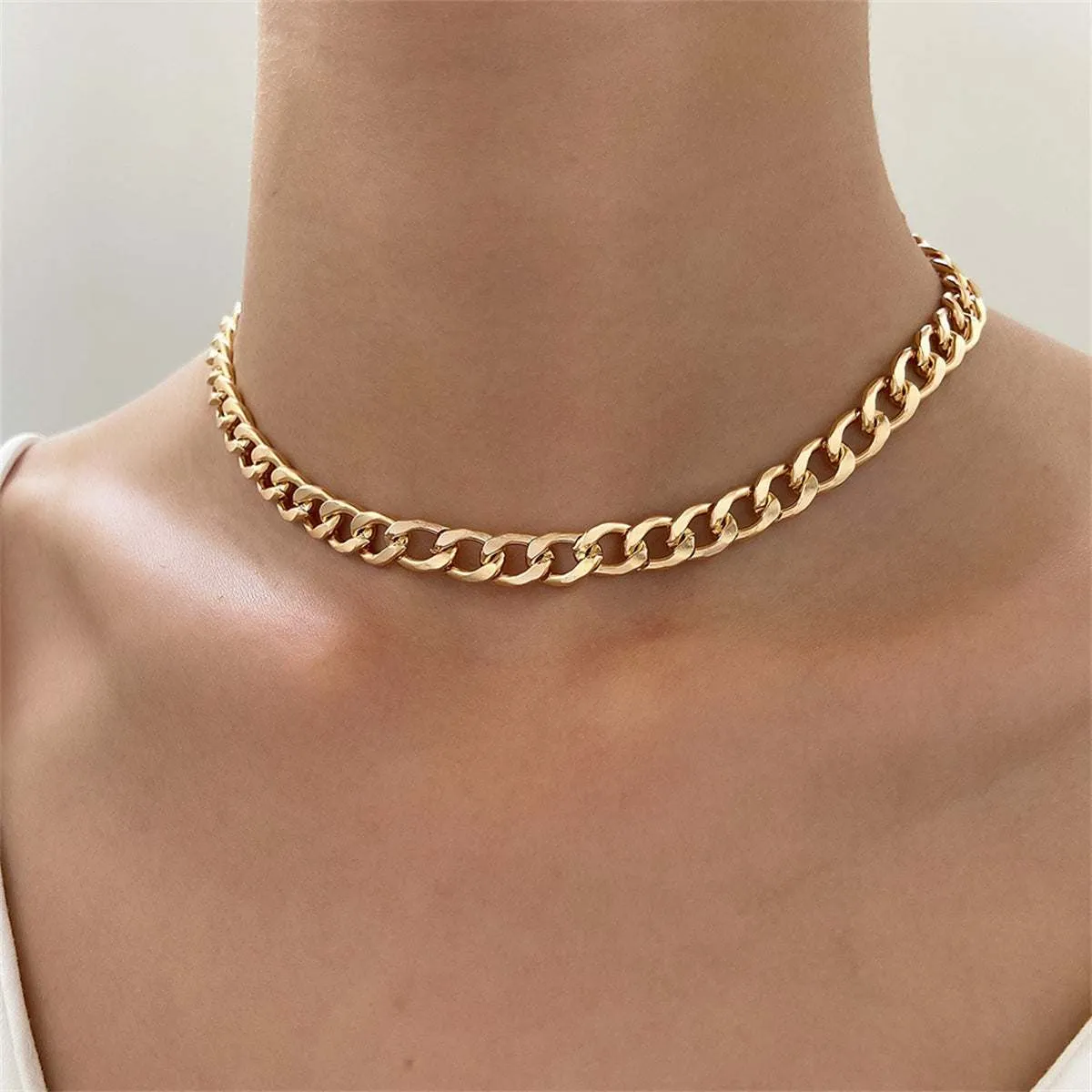 Goldtone Cuban Chain Necklace sold by Zulily