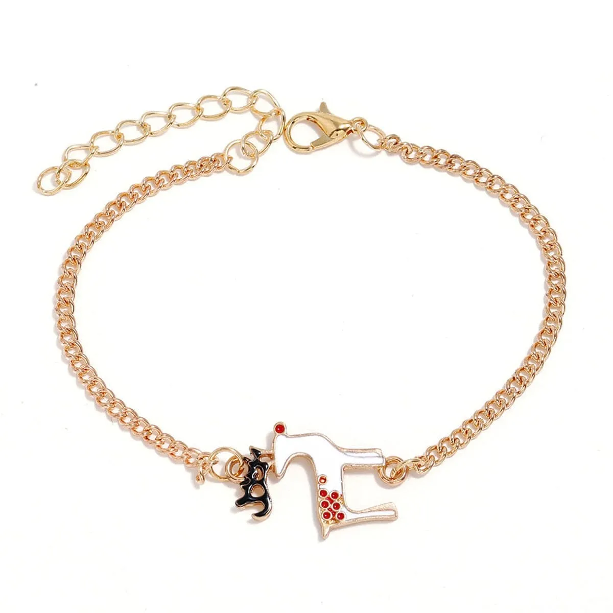White Enamel & Goldtone Reindeer Jewelry Set sold by Zulily product image thumbnail 2