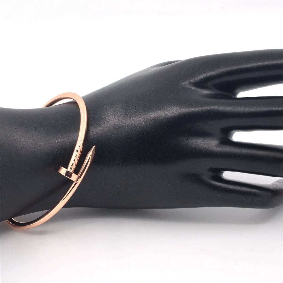Rose Goldtone Screw Bangle sold by Zulily product image thumbnail 2