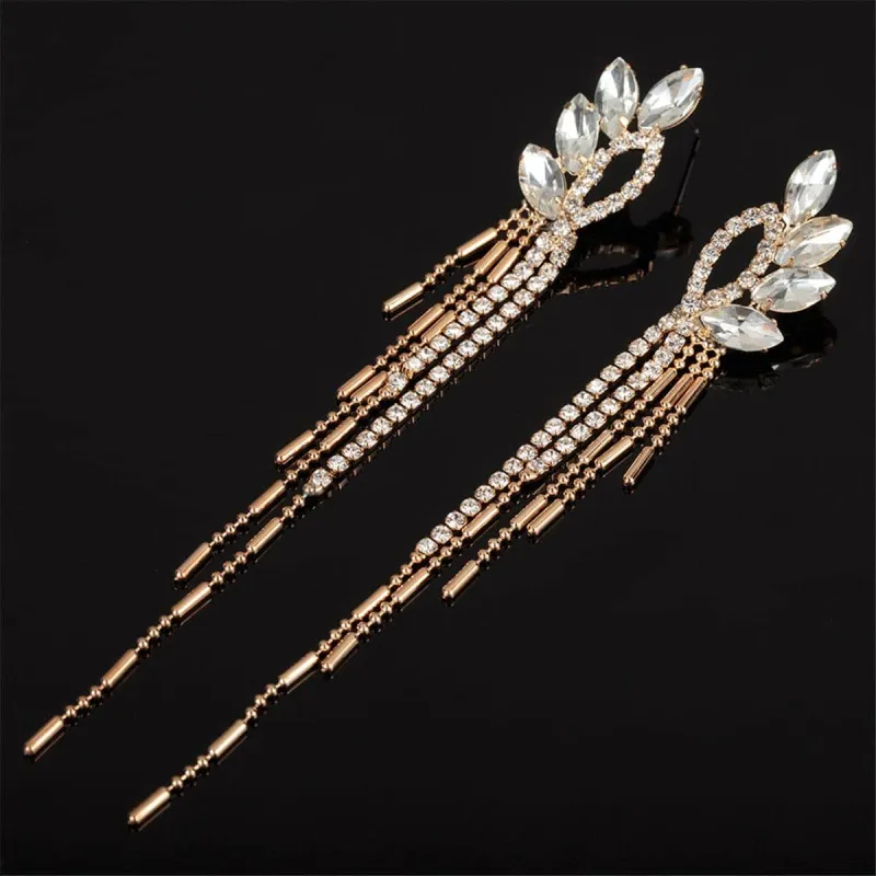 Crystal & Cubic Zirconia Bar Tassel Drop Earrings made by Zulily