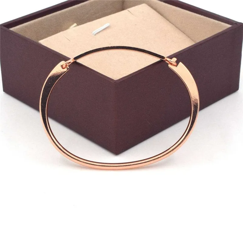 Rose Goldtone 'Believe in Yourself' Bangle made by Zulily