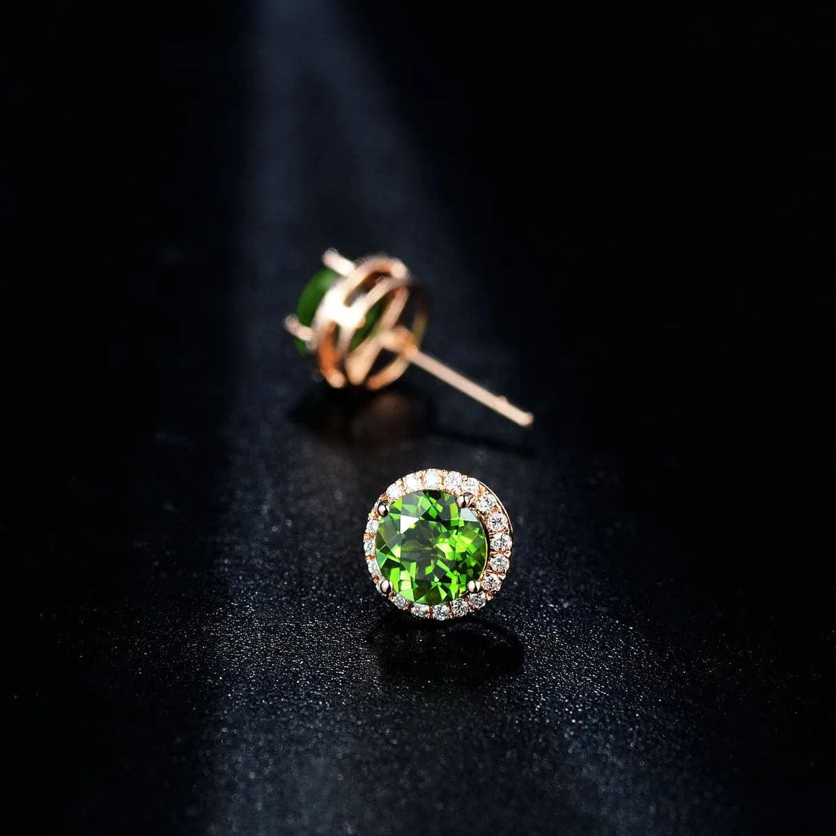 Green Crystal & Cubic Zirconia Round Stud Earrings sold by Zulily