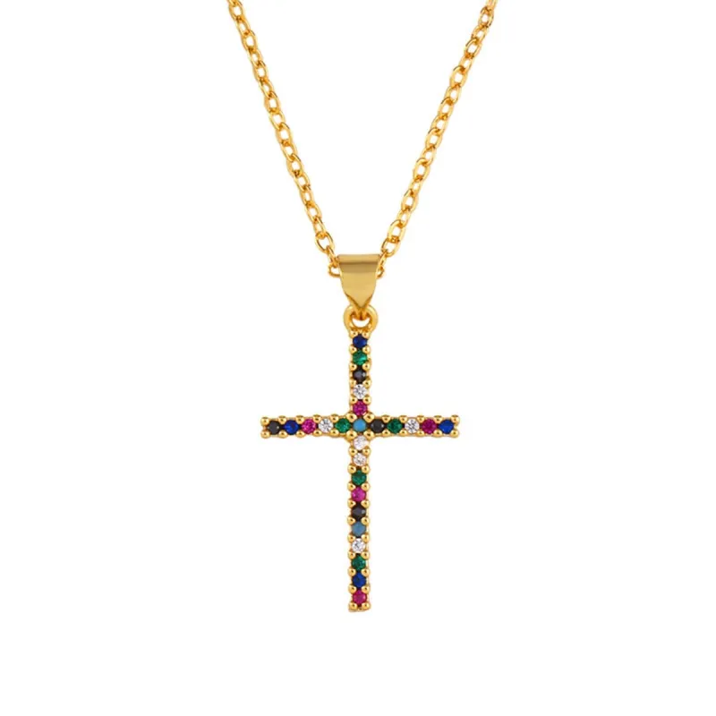 Cubic Zirconia & Goldtone Cross Pendant Necklace made by Zulily