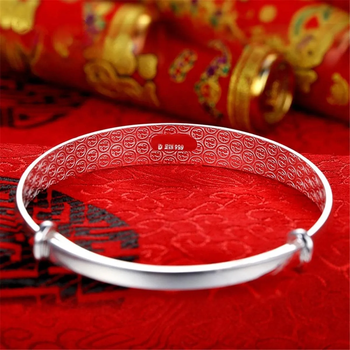 Two-tone Phoenix Adjustable Bangle sold by Zulily