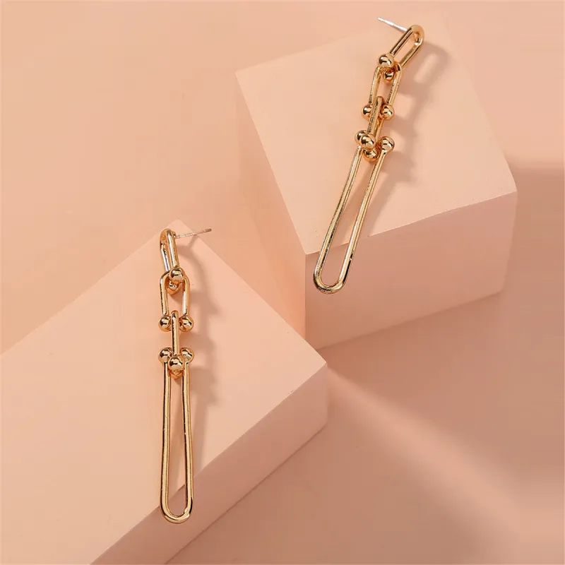 Goldtone Studded Drop Earrings made by Zulily