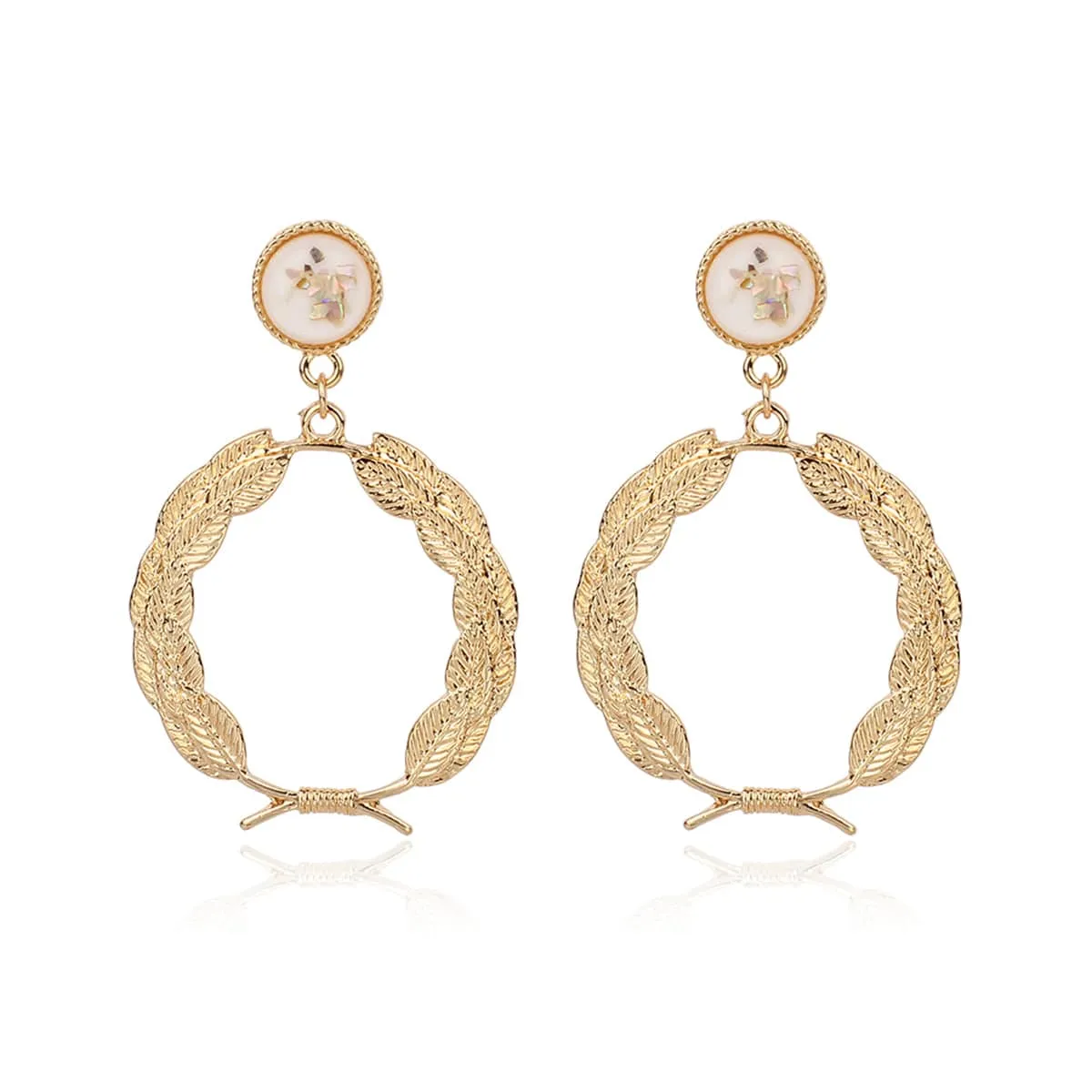 Resin & Goldtone Leaf Drop Earrings sold by Zulily product image thumbnail 2