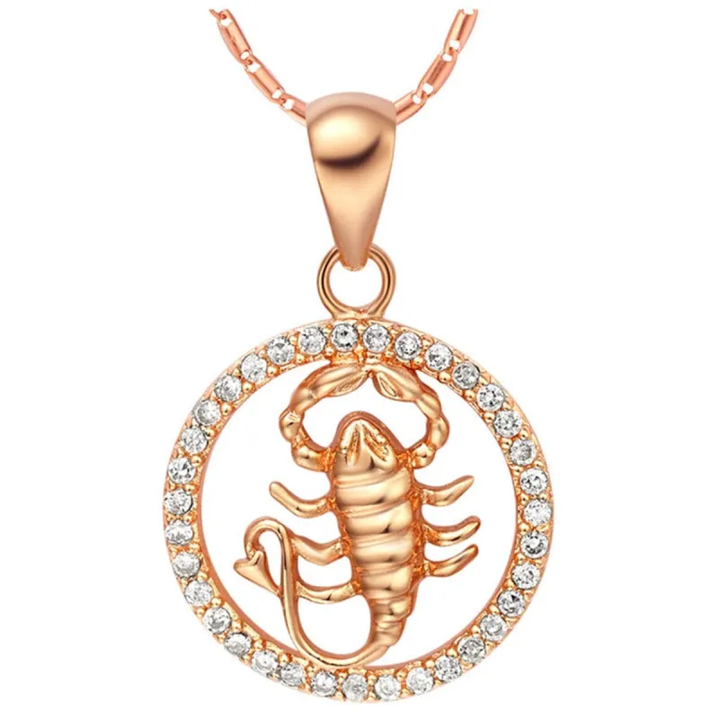 Cubic Zirconia & Rose Goldtone Capricornus Pendant Necklace made by Zulily