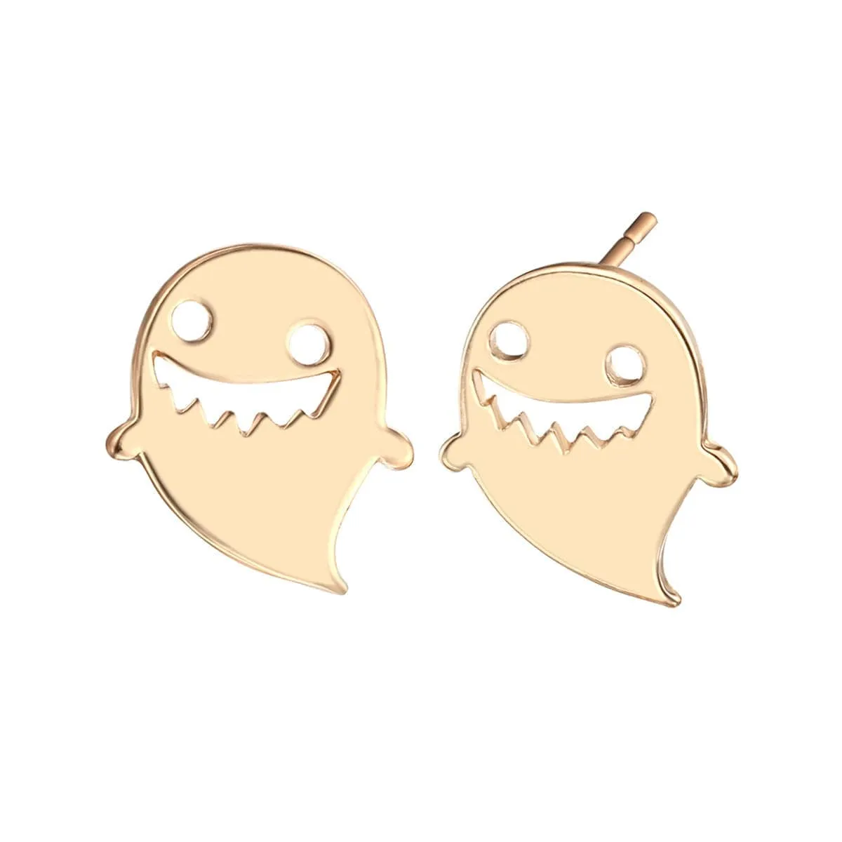 Goldtone Ghost Stud Earrings sold by Zulily