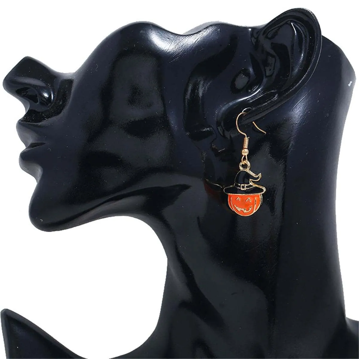 Orange & Goldtone Pumpkin Drop Earrings sold by Zulily product image thumbnail 3
