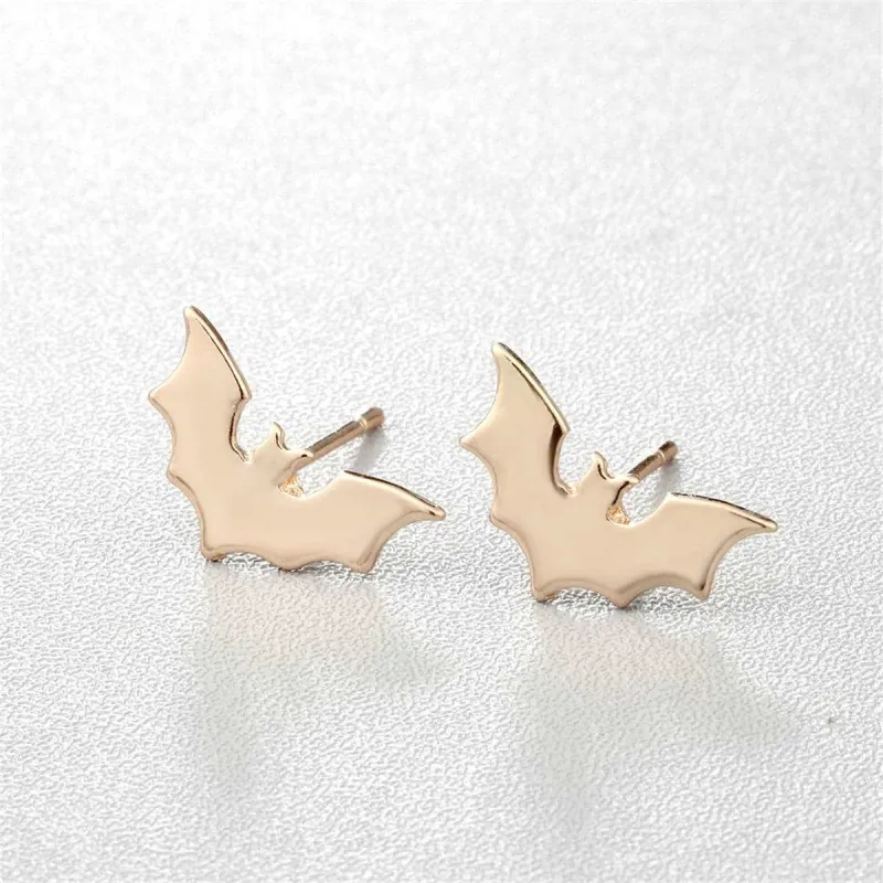 Goldtone Bat Stud Earrings made by Zulily