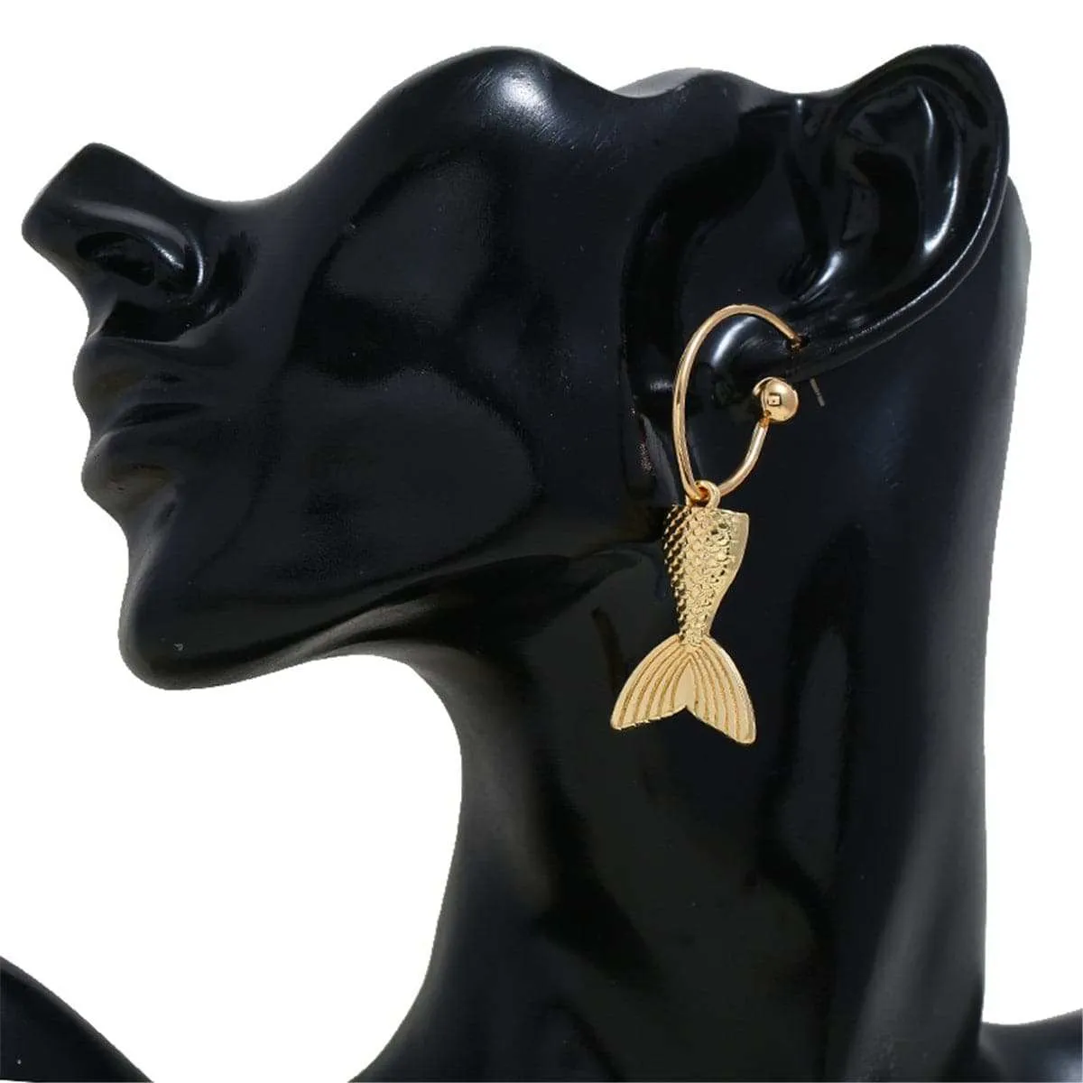 Goldtone Fishtail Drop Earrings sold by Zulily product image thumbnail 3