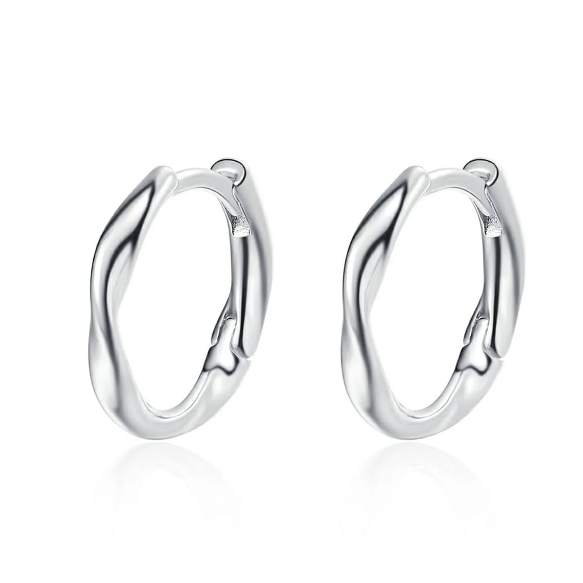 Silvertone Wave Huggie Earring sold by Zulily