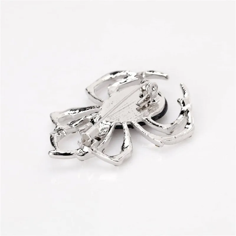 Cubic Zirconia & Abalone Shell Spider Brooch made by Zulily