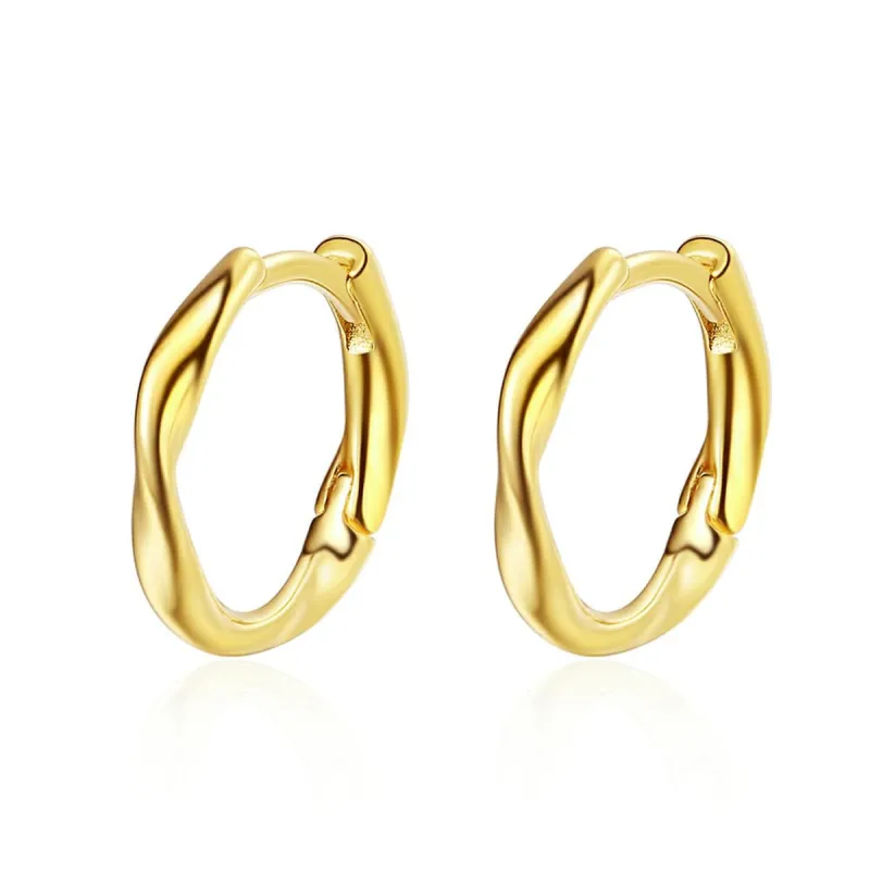 Goldtone Wave Huggie Earring made by Zulily