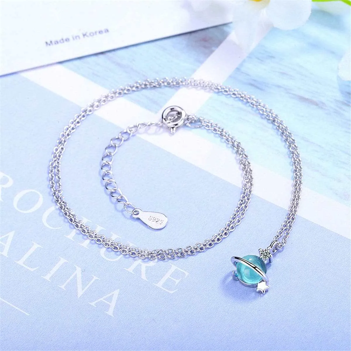 Blue Crystal & Cubic Zirconia Planet Pendant Necklace sold by Zulily product image thumbnail 2