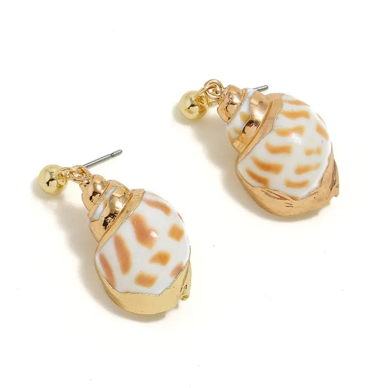 Shell & Goldtone Drop Earrings made by Zulily