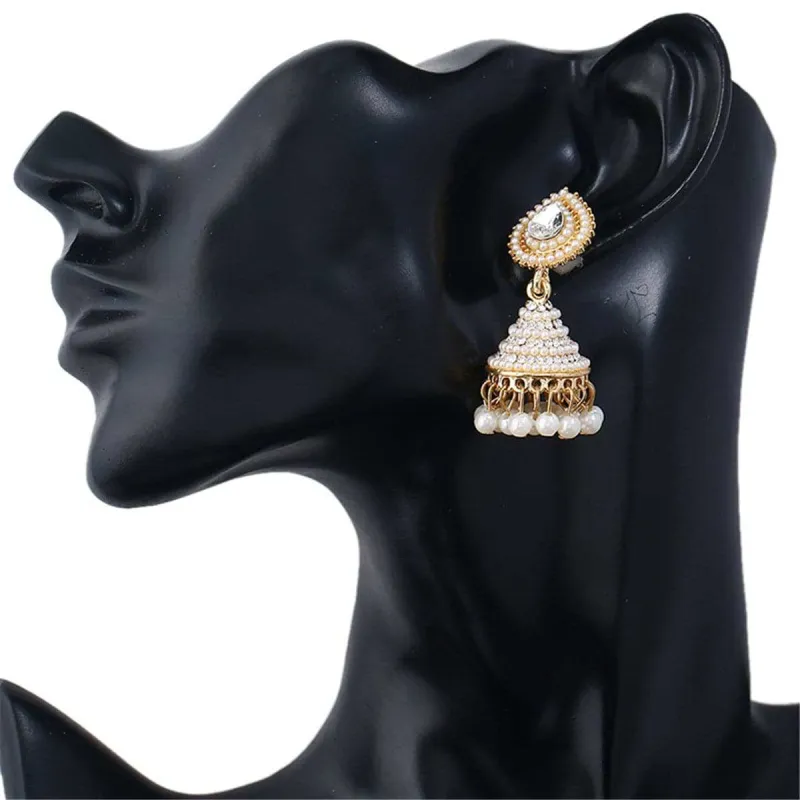 Cubic Zirconia & Crystal Pearl-Accented Chandelier Drop Earrings made by Zulily