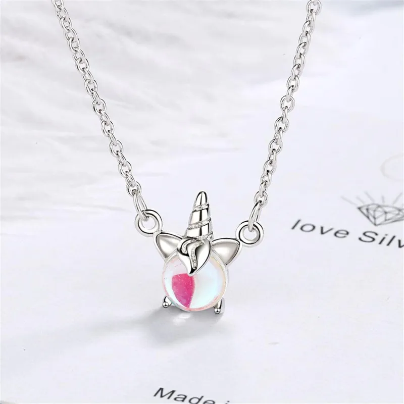 Blue Crystal & Cubic Zirconia Unicorn Pendant Necklace made by Zulily