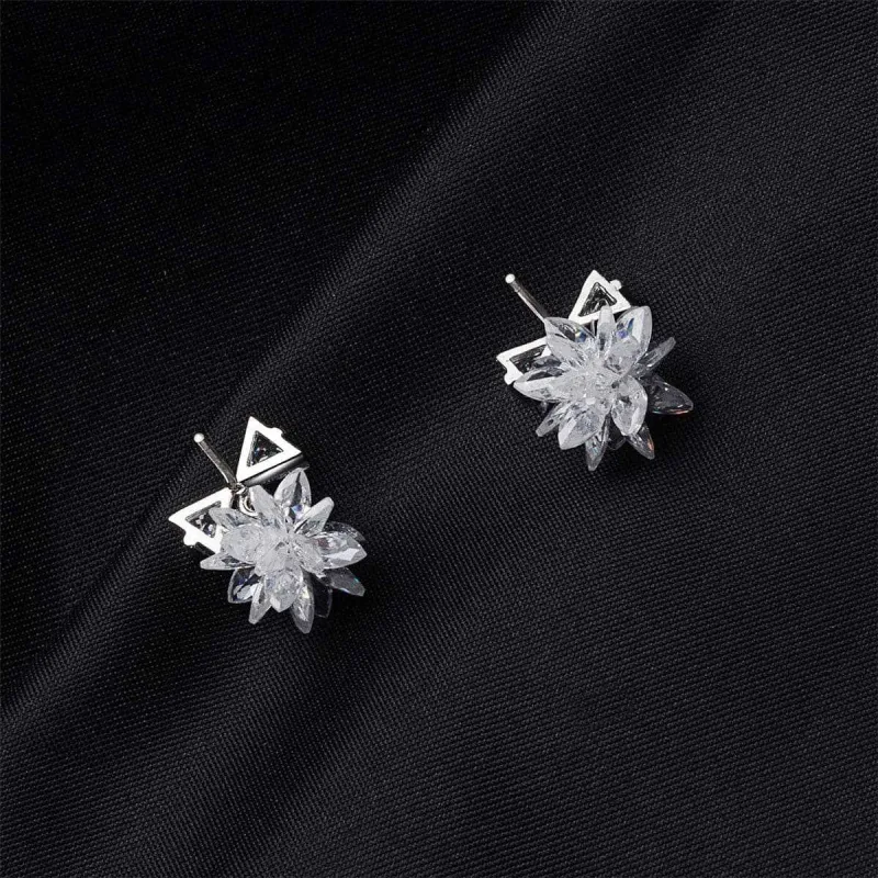 Cubic Zirconia & Crystal Silvertone Bow & Snowflake Drop Earrings made by Zulily