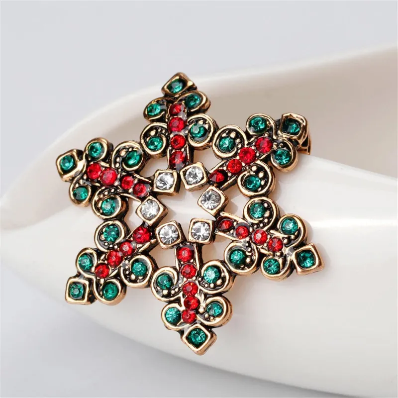 Cubic Zirconia & Openwork Snowflake Brooch made by Zulily