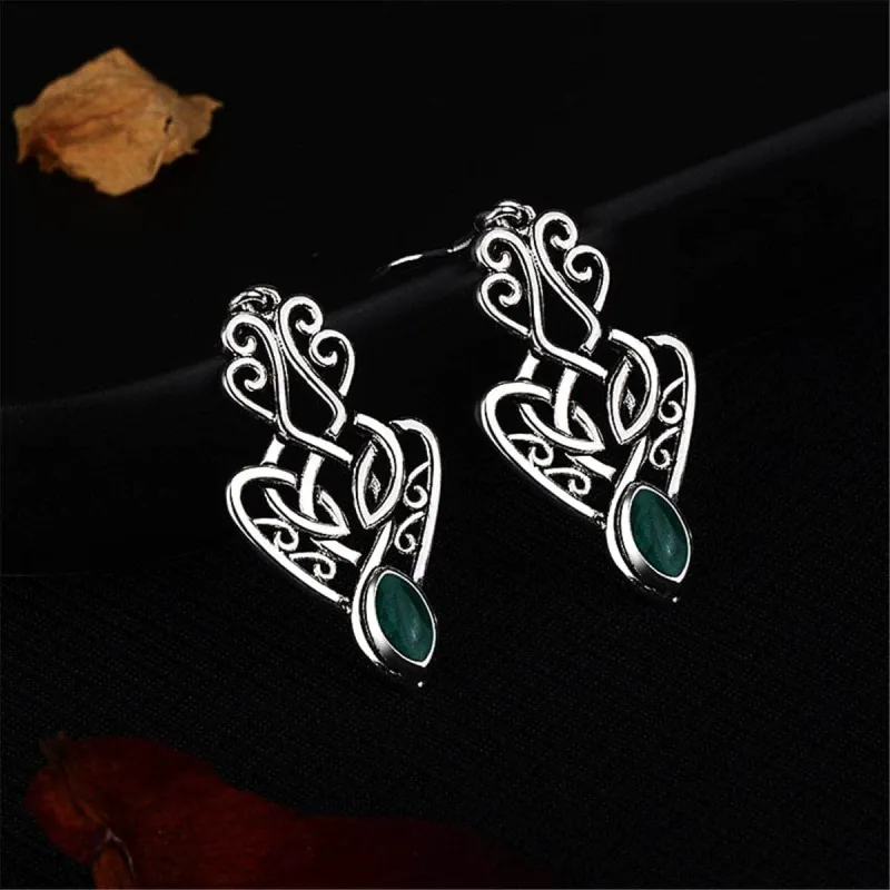 Enamel & Silvertone Filigree Drop Earrings made by Zulily