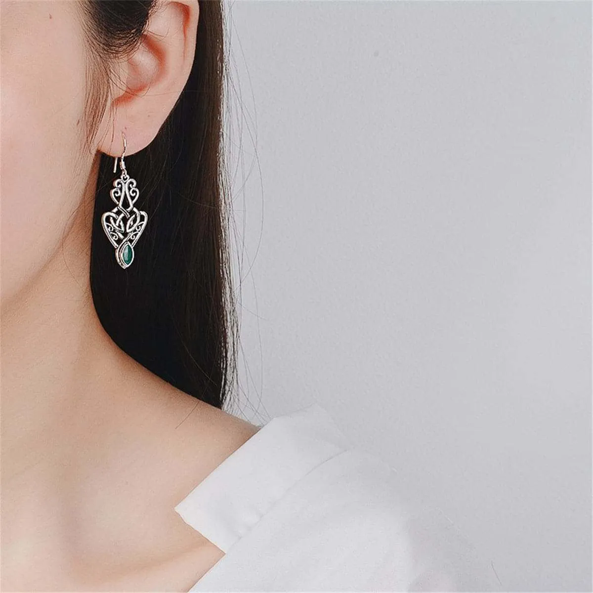 Enamel & Silvertone Filigree Drop Earrings sold by Zulily product image thumbnail 2