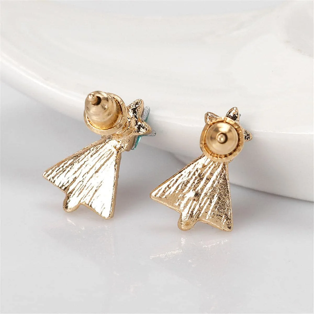 Crystal & Red Cubic Zirconia Christmas Tree & Star Stud Earrings sold by Zulily product image thumbnail 2