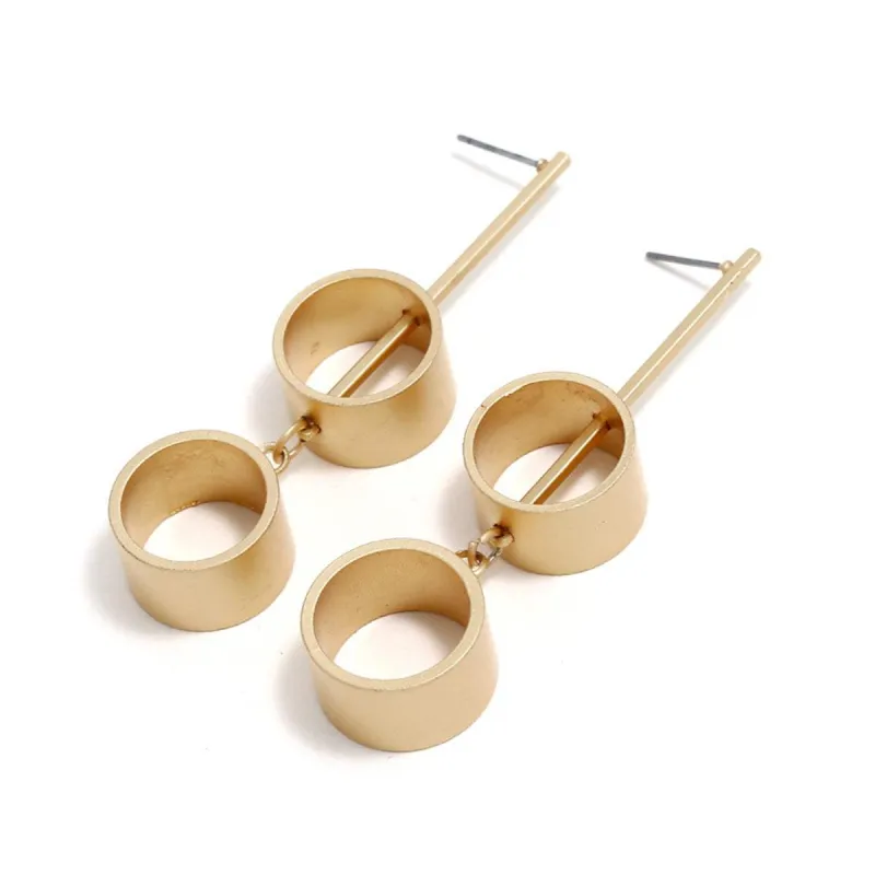 Goldtone Link Drop Earrings made by Zulily