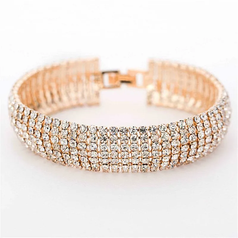 Cubic Zirconia & Goldtone Layer Bracelet made by Zulily
