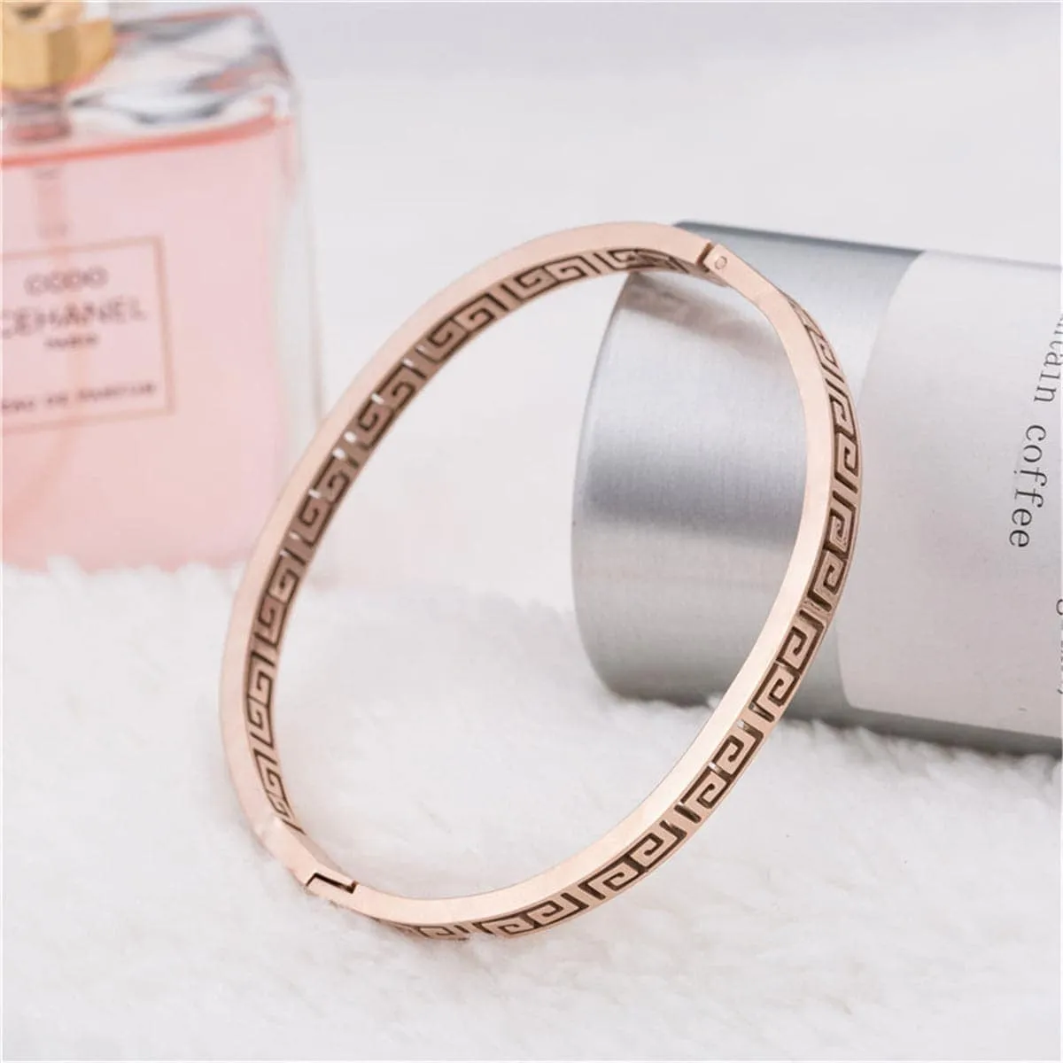 Rose Goldtone Great Wall Bangle sold by Zulily product image thumbnail 2
