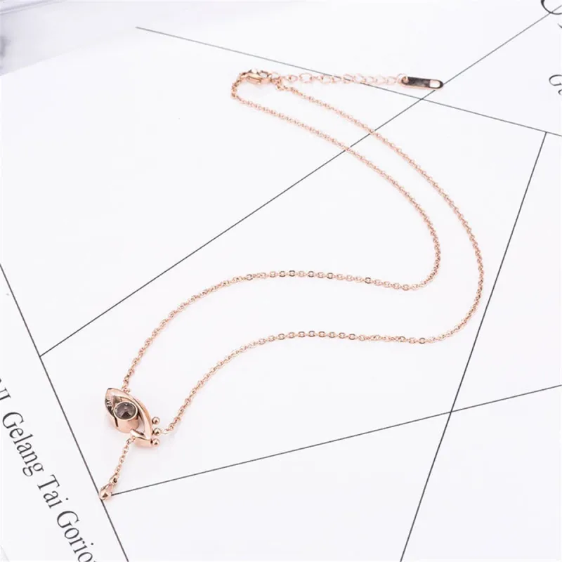 Cubic Zirconia & Rose Goldtone Eye & Teardrop Pendant Necklace made by Zulily