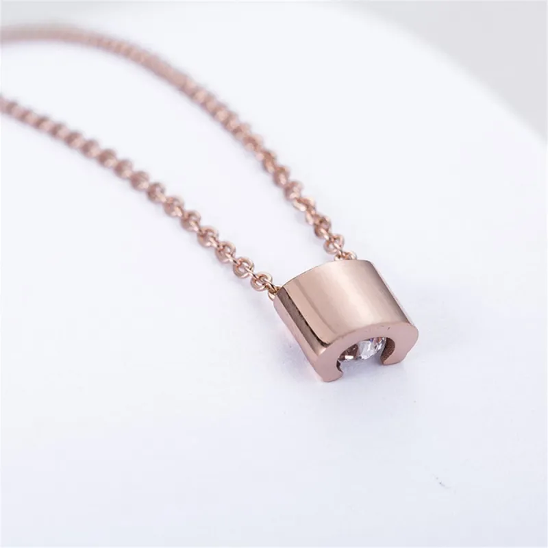 Cubic Zirconia & Rose Goldtone Prong Pendant Necklace made by Zulily