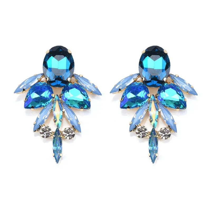 Blue Crystal & Cubic Zirconia Drop Earrings made by Zulily