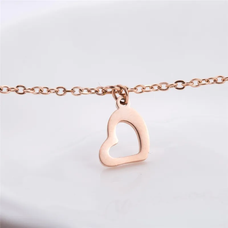 Rose Goldtone Heartbeat Pendant Necklace made by Zulily