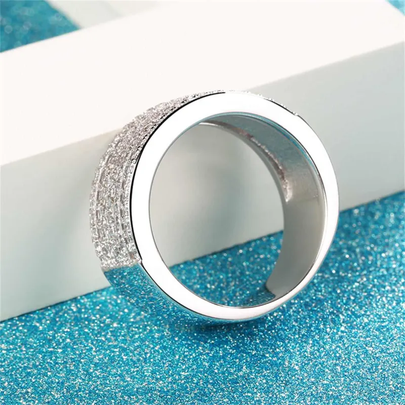 Cubic Zirconia & Silvertone Layered Band made by Zulily