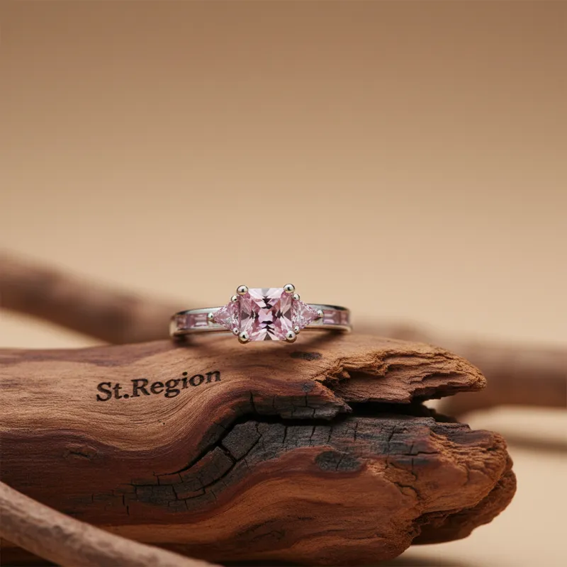 Pink Crystal & Silvertone Prong Illusion Ring made by Zulily