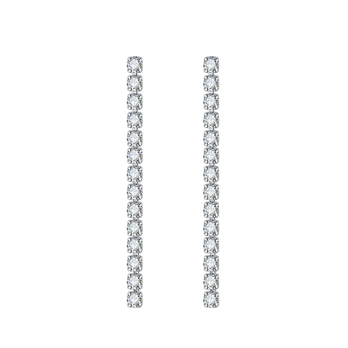 Clear Cubic Zirconia & Silvertone Tassel Drop Earrings sold by Zulily